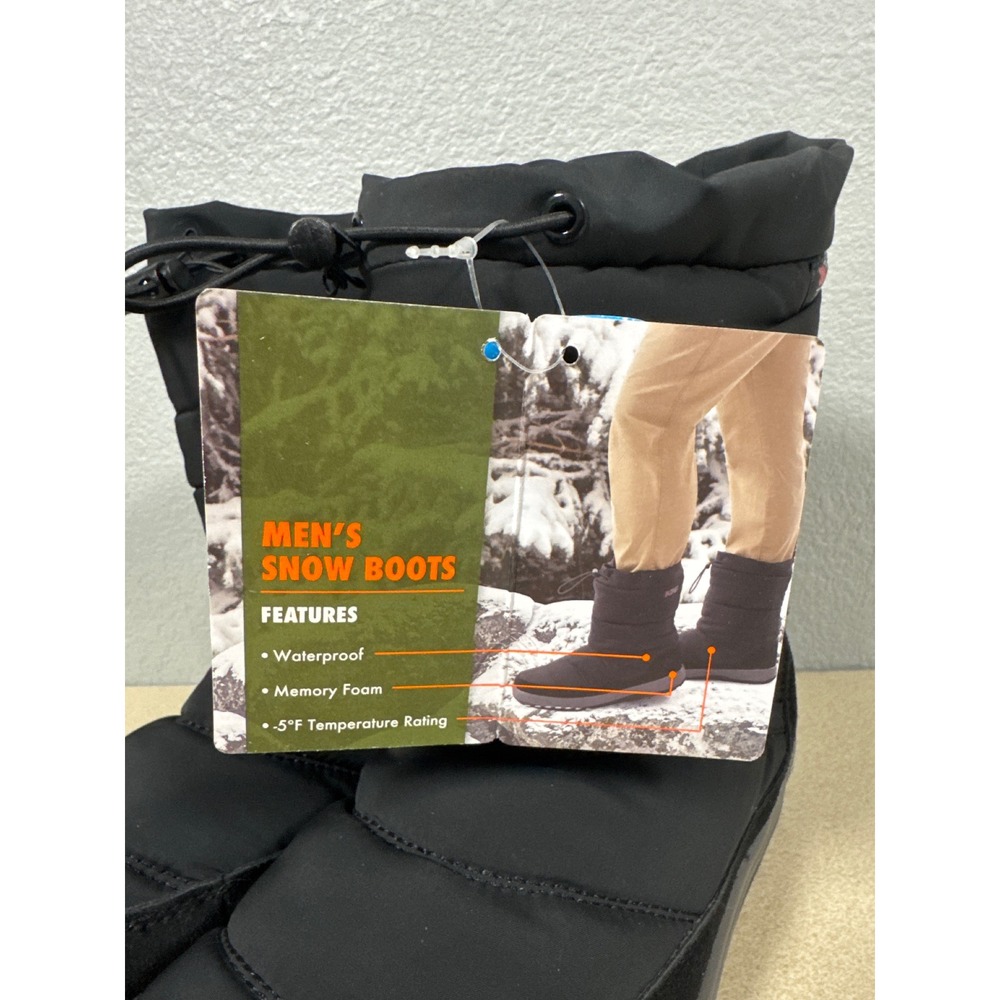 Ozark Trail Mens Snow Boots Black Waterproof Thinsulate Insulated Size 8 NWT - Picture 8 of 9